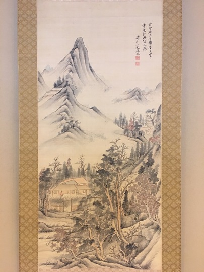 武田耕雪【真作】山水図 菊池芳文師事 愛媛県 大正 絹本 掛軸