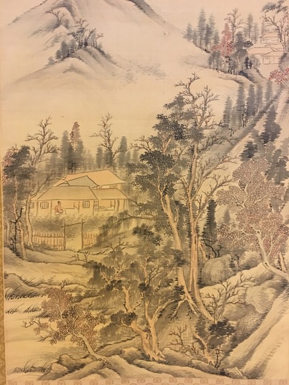 武田耕雪【真作】山水図 菊池芳文師事 愛媛県 大正 絹本 掛軸