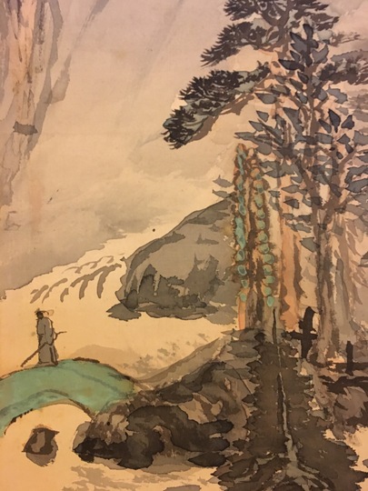【真作】大西圭斎/秋景山樵図/山水図/深山帰樵図/掛軸/名家伝来/AD-346 真作】大西圭斎/秋景山樵図/山水図/深山帰樵図/掛軸/名家伝来/AD