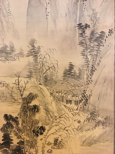 日高鉄翁 倣董其昌筆山水図｜古美術・掛け軸の販売・買取・鑑定-松本松栄堂