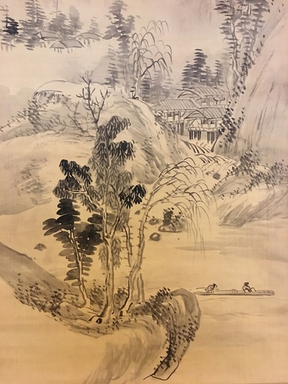 日高鉄翁 倣董其昌筆山水図｜古美術・掛け軸の販売・買取・鑑定-松本松栄堂 