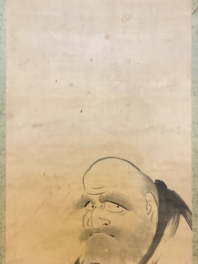 玄慧の水墨画 掛け軸 達磨 Amazon.co.jp: 肉筆 手描き 水墨画 掛け軸/達磨大師/仏画掛軸 四