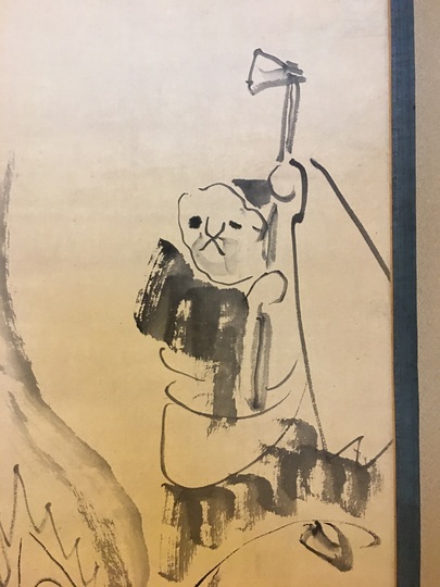 昭和レトロ 仙台 力士 谷風 掛軸 骨董品 絵画 日本画 アート 美術 芸術 仙厓 丹霞焼仏｜古美術・掛け軸の販売・買取・鑑定-松本松栄堂