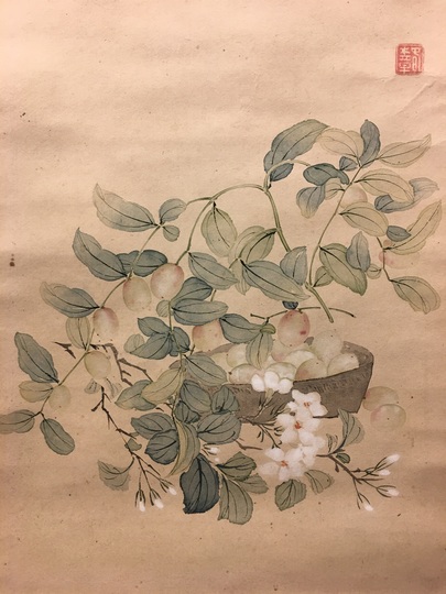 Tsubaki Kakoku Ziziphus Jujuba Matsumoto Shoeido Japanese Paintings And Calligraphy
