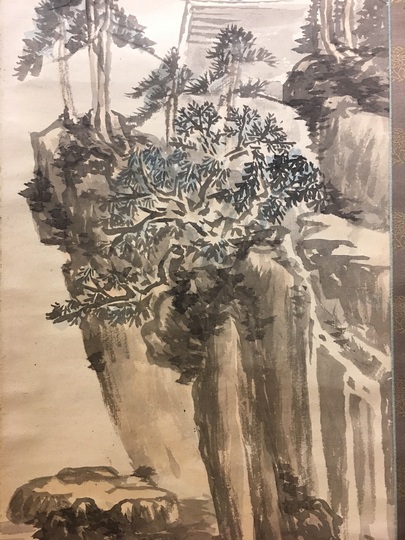 富岡鉄斎 岳陽楼図｜古美術・掛け軸の販売・買取・鑑定-松本松栄堂