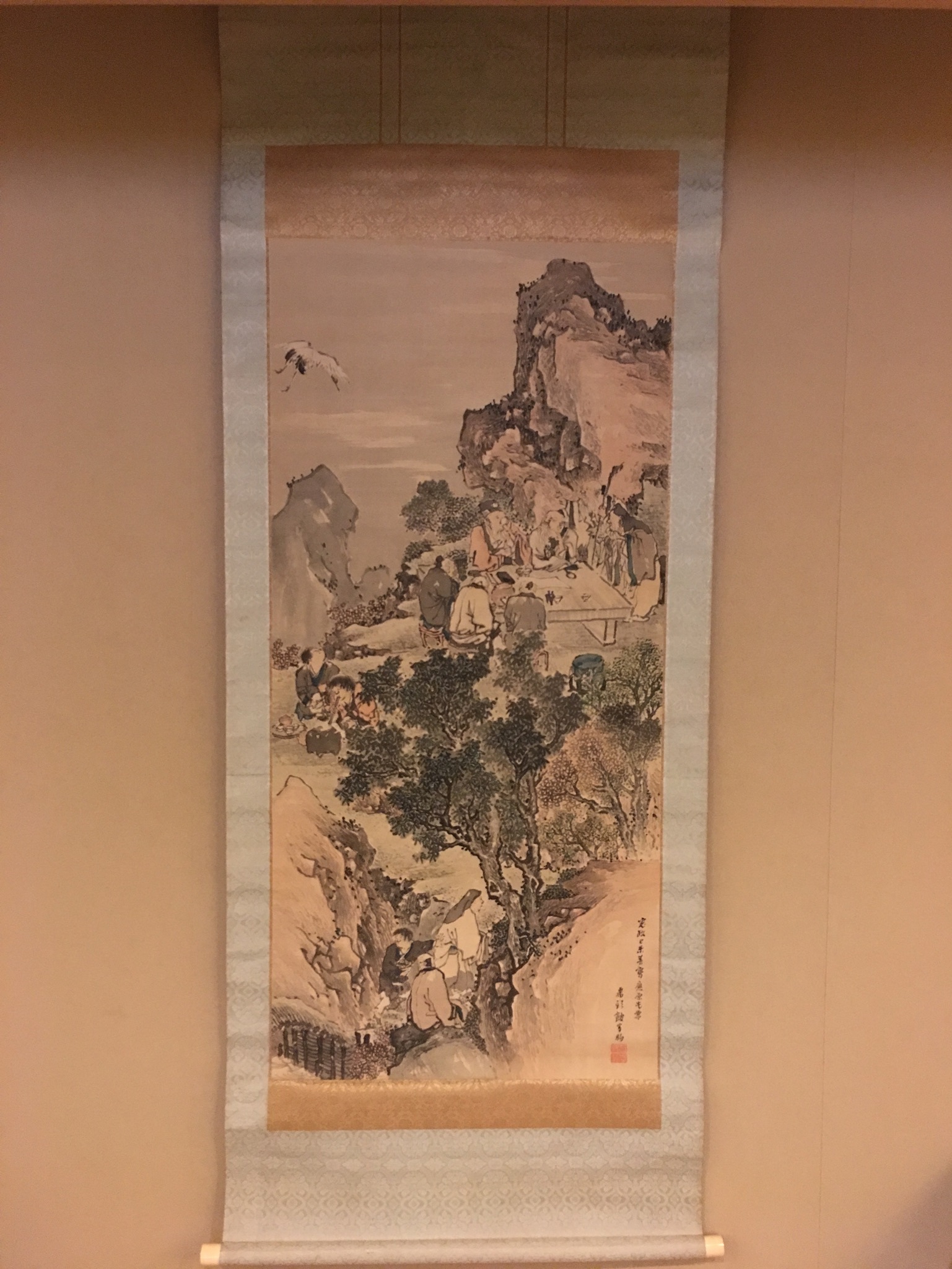 真作/松岸二十一世/大観良僊/達磨画賛/一喝/布袋屋掛軸HE-725 真作/松岸二十一世/大観良僊/達磨画賛/一喝/布袋屋掛軸HE-725