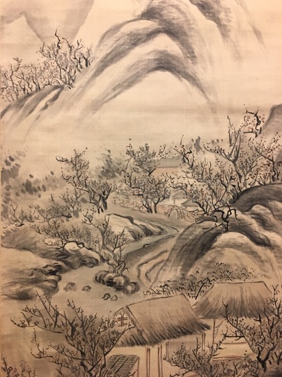 【真作】益田柳外/梅花山家図/山水図/早春図/掛軸/名家伝来/AC-737 梁川紅蘭 梅花書屋図｜古美術・掛け軸の販売・買取・鑑定-松本松栄堂