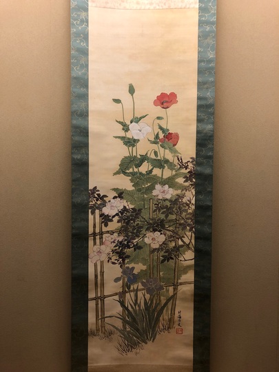 アンティーク　高松塚　壁画。　掛け軸 堀口光彦 彫金 金工 松樹鷹図 アンティーク レトロ - メルカリ