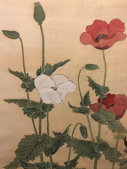 高島北海 春晩花弁図｜古美術・掛け軸の販売・買取・鑑定-松本松栄堂