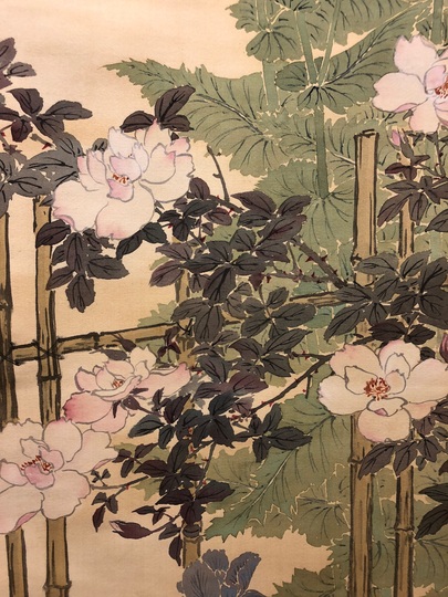 高島北海 春晩花弁図｜古美術・掛け軸の販売・買取・鑑定-松本松栄堂