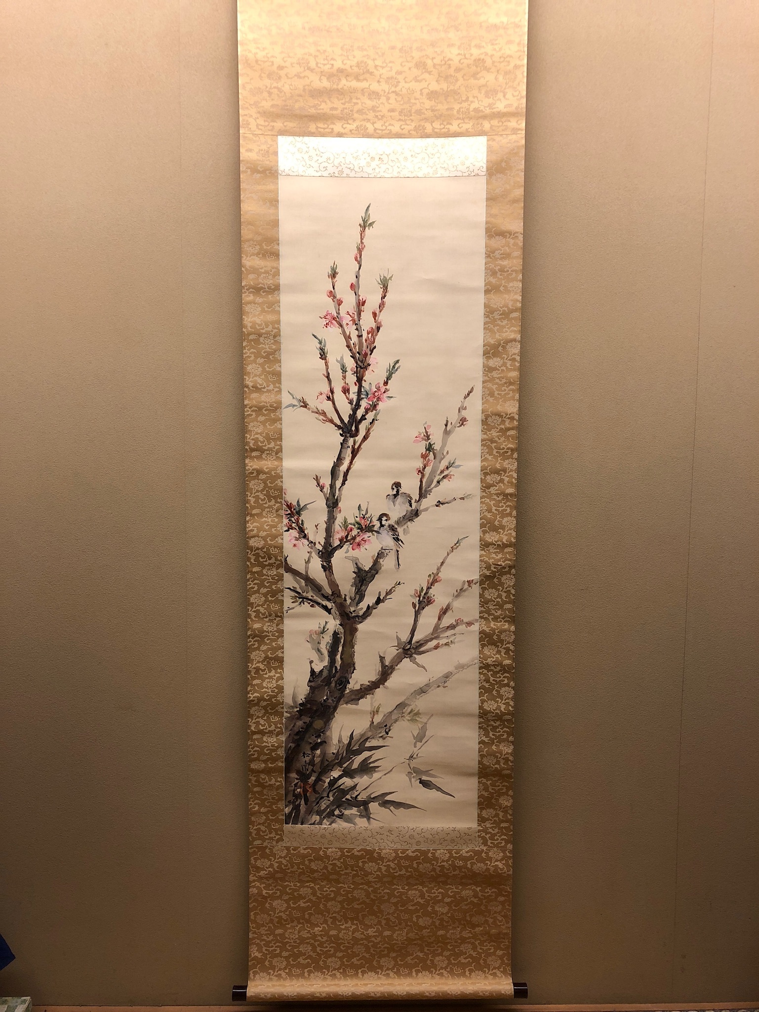 真作/今尾景年/桃花小禽図/桃花小鳥図/花鳥図/掛軸☆宝船☆AG-913 真作/晴方/鯉滝昇図/コイ図/花鳥図/魚図/掛軸☆宝船☆AJ-851の