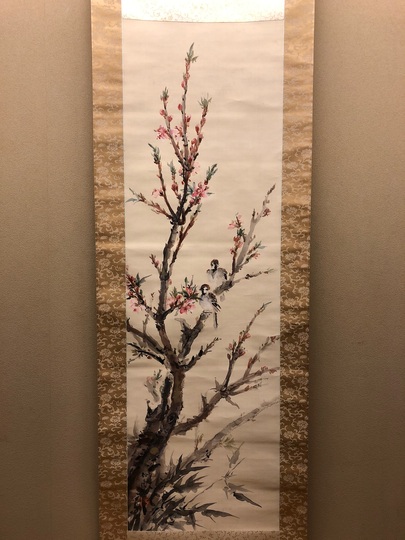 掛軸　鈴木大麻 作　果物 水彩画 掛軸鈴木大麻 作果物 水彩画
