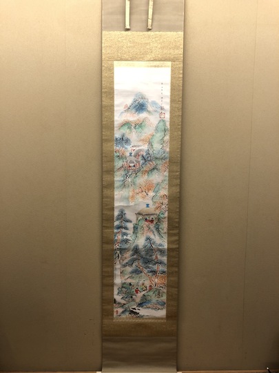 【複製】鏡阿弥/茶道具図/釜/印刷版画/掛軸/名家伝来/AB-991 複製】鏡阿弥/茶道具図/釜/印刷版画/掛軸/名家伝来/AB-991