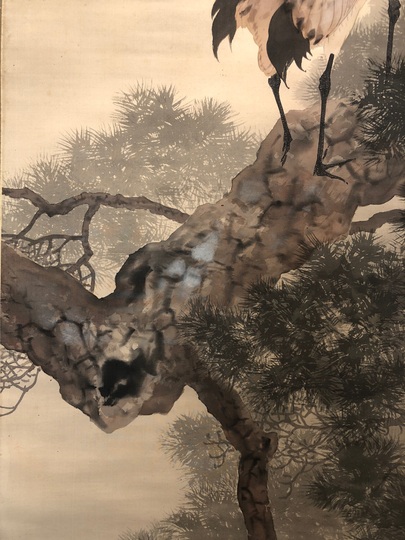 木島桜谷 松鶴図｜古美術・掛け軸の販売・買取・鑑定-松本松栄堂