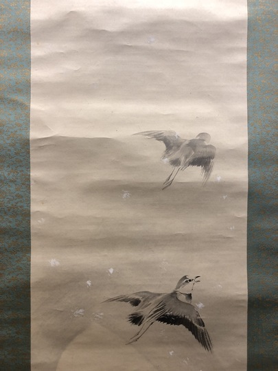 今尾景年 寒月千鳥図｜古美術・掛け軸の販売・買取・鑑定-松本松栄堂