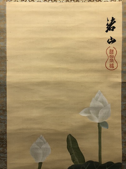 掛軸-920 中村逸夫 鹿子御影 共箱 蓮如上人像 浄土真宗 幅広 - warpswefts.com