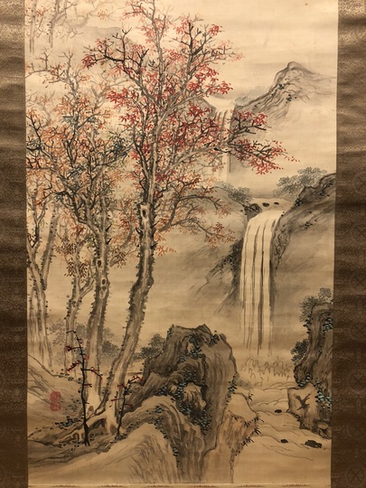 小田海僊 秋景山水図｜古美術・掛け軸の販売・買取・鑑定-松本松栄堂