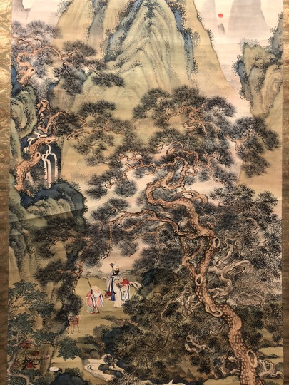吉田公均 青緑天保九如図｜古美術・掛け軸の販売・買取・鑑定-松本松栄堂