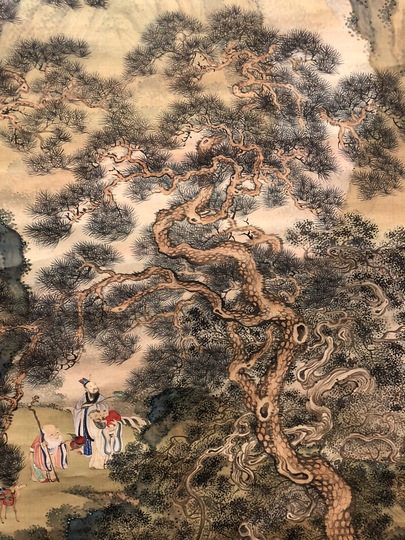 【模写】吉田公均 日本画 彩色 花鳥図 紙本 掛軸 M725 模写】吉田公均 日本画 彩色 花鳥図 紙本 掛軸 M725
