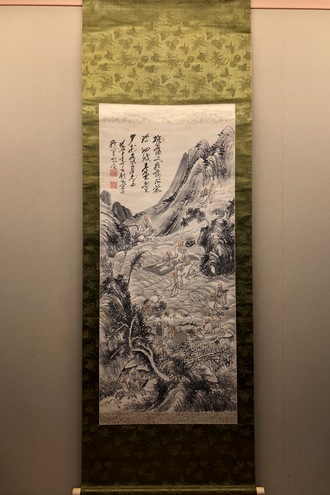 藤本鉄石 羅漢渡水図