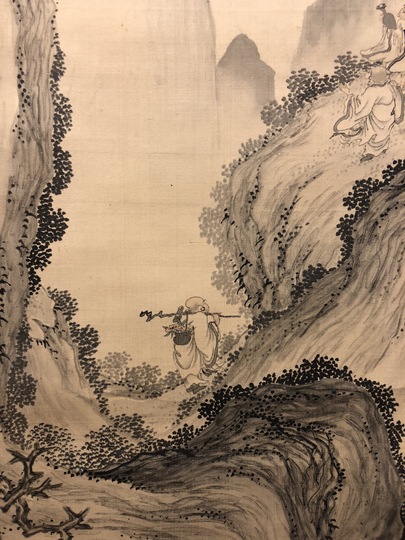 最高級 田能村直入 山水中阿羅漢図｜古美術・掛け軸の販売・買取・鑑定 絵画