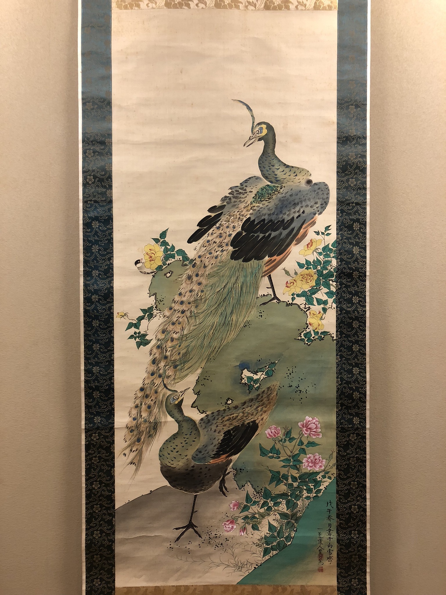 純粋な手描きの油絵 モネ スイレン 応接間掛画56