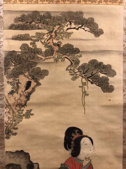 勾田台嶺 唐美人図｜古美術・掛け軸の販売・買取・鑑定-松本松栄堂