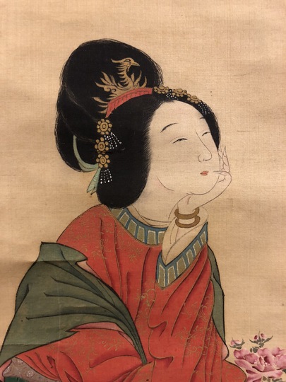 勾田台嶺 唐美人図｜古美術・掛け軸の販売・買取・鑑定-松本松栄堂