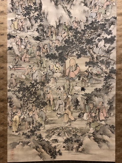 岸連山 百老之図｜古美術・掛け軸の販売・買取・鑑定-松本松栄堂