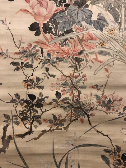 天野方壺 名花十友図｜古美術・掛け軸の販売・買取・鑑定-松本松栄堂