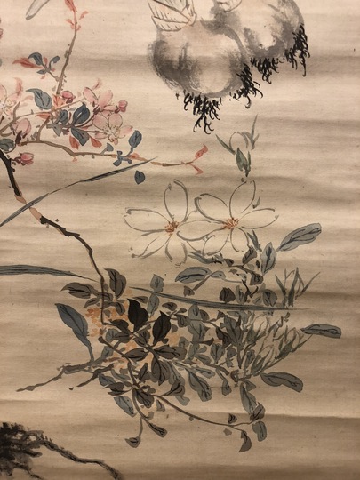 天野方壺 名花十友図｜古美術・掛け軸の販売・買取・鑑定-松本松栄堂