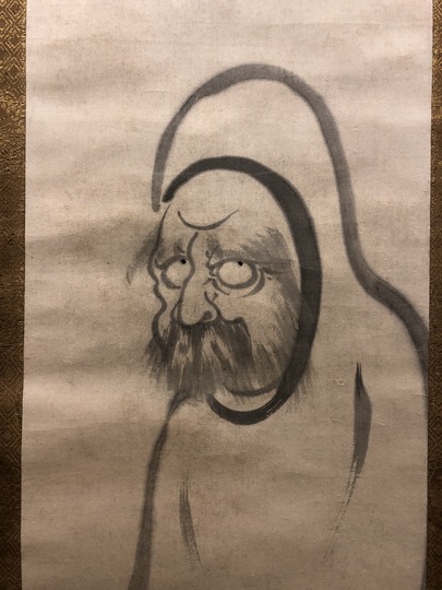 白隠慧鶴 起上小法師達磨図｜古美術・掛け軸の販売・買取・鑑定-松本松栄堂