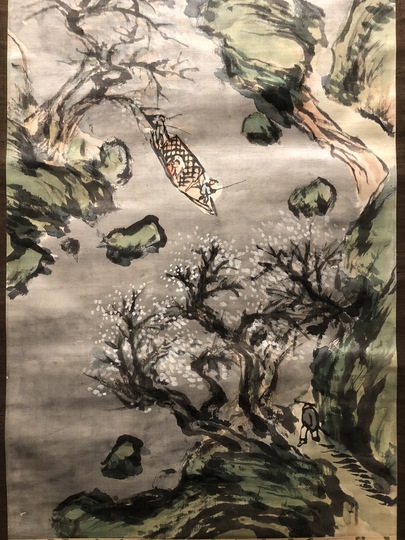 富岡鉄斎 梅花山水図｜古美術・掛け軸の販売・買取・鑑定-松本松栄堂