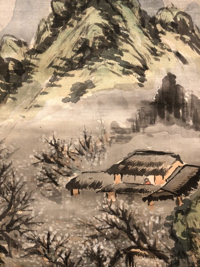 富岡鉄斎 梅花山水図｜古美術・掛け軸の販売・買取・鑑定-松本松栄堂