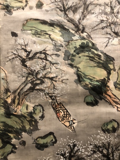 富岡鉄斎 梅花山水図｜古美術・掛け軸の販売・買取・鑑定-松本松栄堂