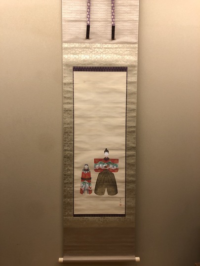 江戸時代 掛軸（山口素絢）御多福図（骨董/古美術） 江戸時代 掛軸（