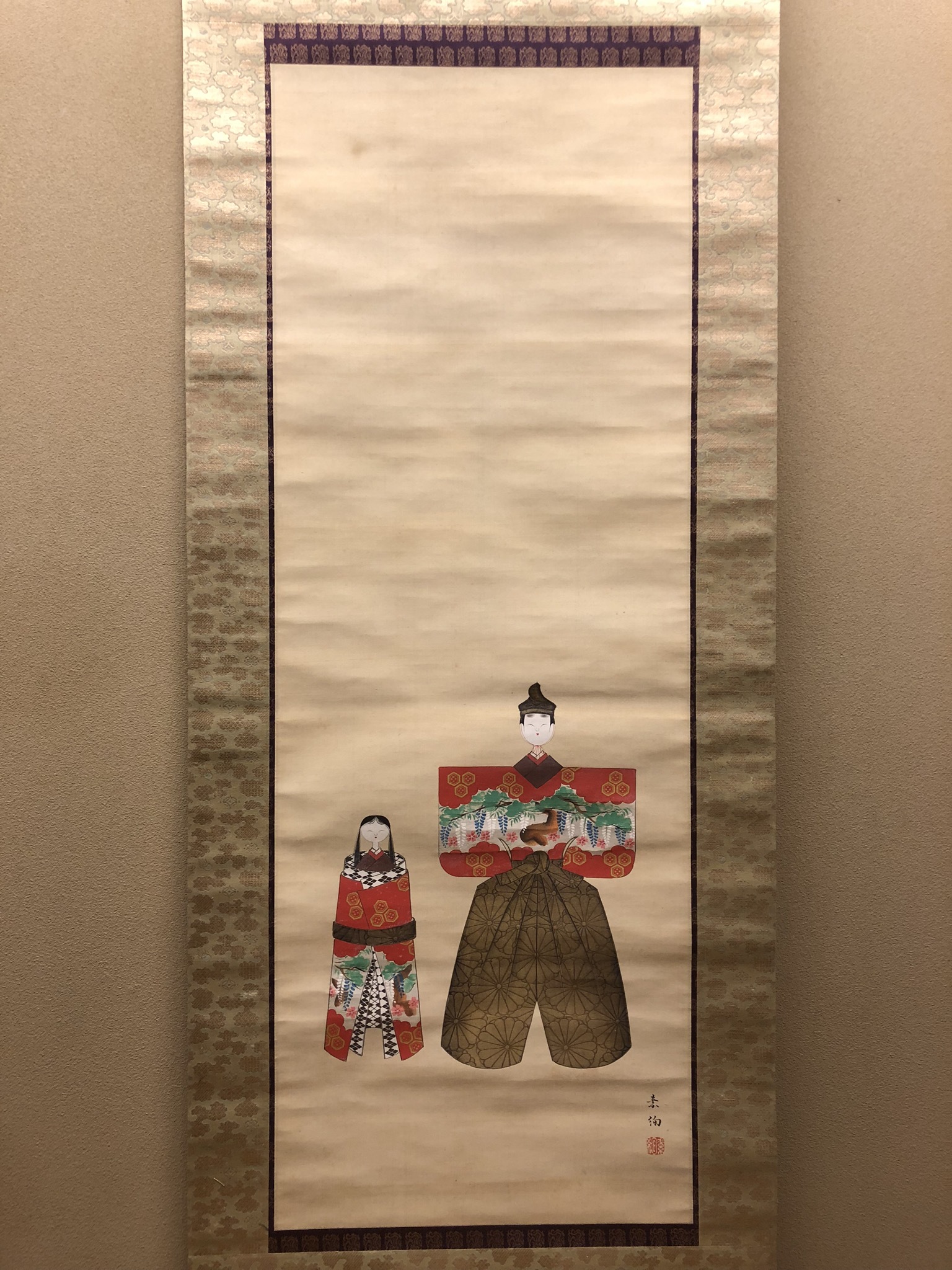 山口素絢 雛図｜古美術・掛け軸の販売・買取・鑑定松本松栄堂