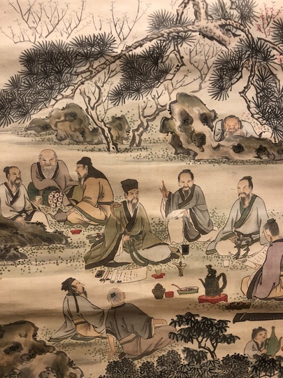 掛け軸 青山芳友 富獄松鯉図 絹本 希少 軸装 茶道具 掛軸 美品 です。 掛け軸 青山芳友 富獄松鯉図 絹本 希少 軸装 茶道具 掛軸 美品
