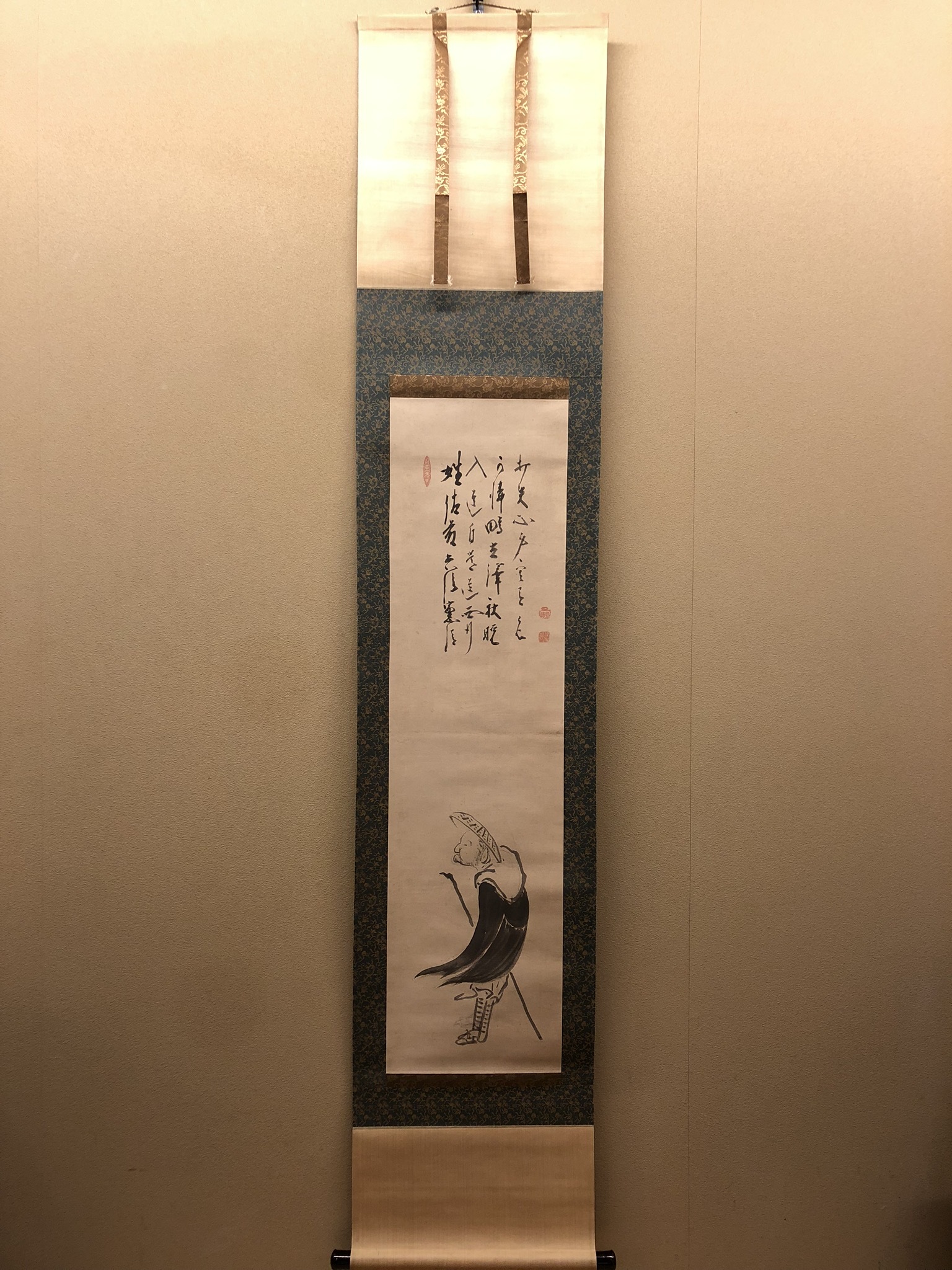 伊藤西湖/仙鶴高士図/掛軸/名家伝来/AA-894 伊藤西湖/仙鶴高士図/掛軸/名家伝来/AA-894