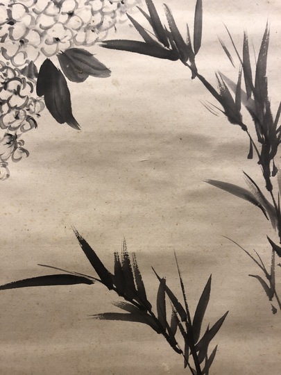 岡田半江 紫陽花図｜古美術・掛け軸の販売・買取・鑑定-松本松栄堂