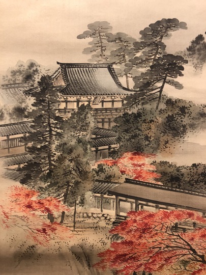 【真作】森一鳳/春秋山水図双幅/掛軸☆宝船☆P-997　J 真作】森一鳳/春秋山水図双幅/掛軸☆宝船☆P-997 J