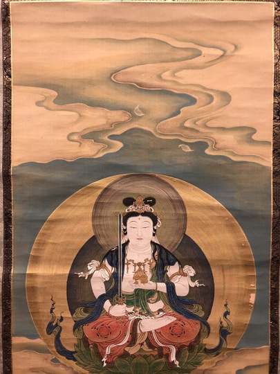 大平楽恵  作　肉筆画　大日如来 大平楽恵 作 肉筆画 大日如来 hotoke_12753