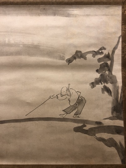 掛軸、白鶴舞老松、橋本紹尚師 栗山園オンライン通販部 / 【出物】 掛軸 一行「弄花香満衣