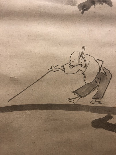 水墨画　松鶴長春 曽我蕭白 Shohaku Soga『双鶴図』