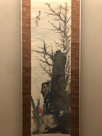 富士山】水墨の山水画 掛け軸 掛軸 画家の手描き 中国書画 美術