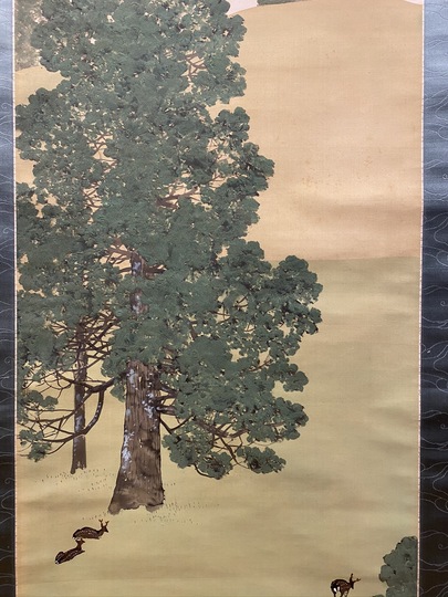【真作】掛軸　松元楓湖　桜下武者図　日本画　武者絵掛軸　合箱入　U140 木島桜谷 春日野｜古美術・掛け軸の販売・買取・鑑定-松本松栄堂
