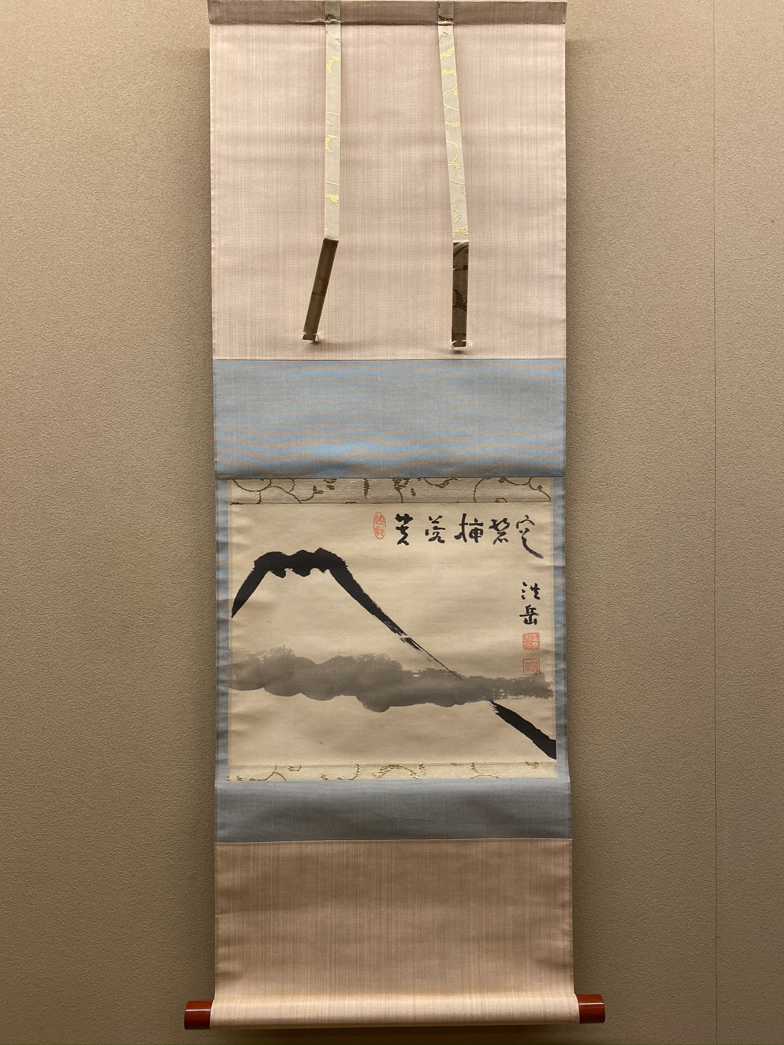 真作/曹洞宗管長/秋野孝道/富士山画賛/掛軸☆宝船☆Z-219 真作/曹洞宗管長/秋野孝道/富士山画賛/掛軸☆宝船☆Z-219