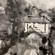 富岡鉄斎 水墨仙居図 13