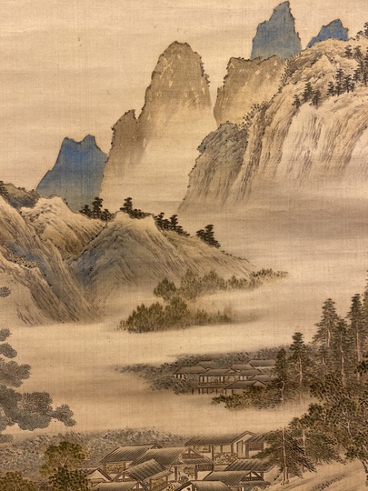 狩野永岳 漁邨夕照図｜古美術・掛け軸の販売・買取・鑑定-松本松栄堂