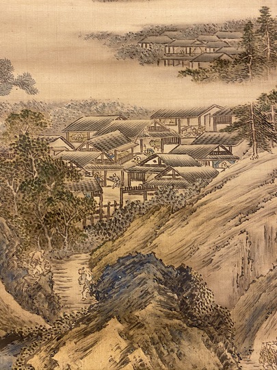 狩野永岳 漁邨夕照図｜古美術・掛け軸の販売・買取・鑑定-松本松栄堂